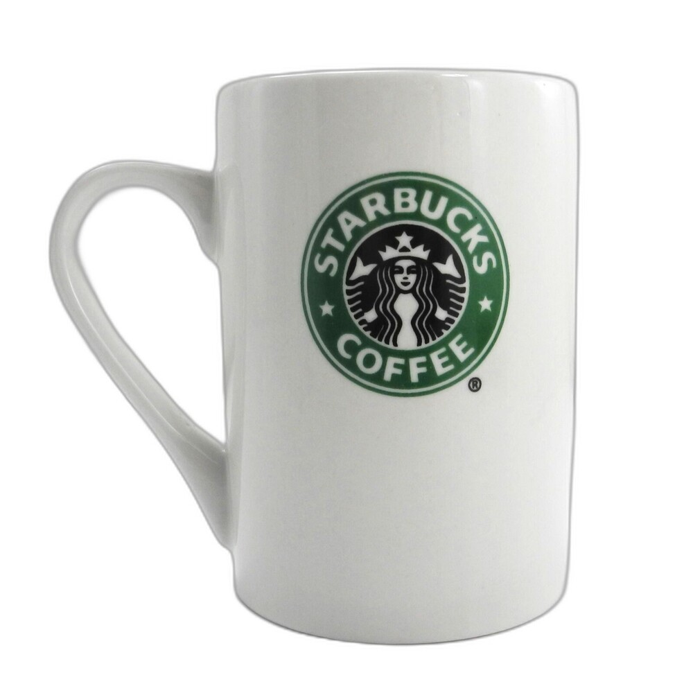 Starbucks Classic Mermaid Logo White 10 fl oz Mug - 2008 Starbucks Coffee Cup